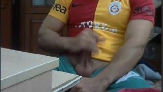 Straight Turkish footballer jerks off