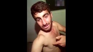 Turkish man nice body cum on cam