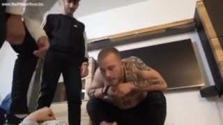 Young straight boys humiliate a faggot
